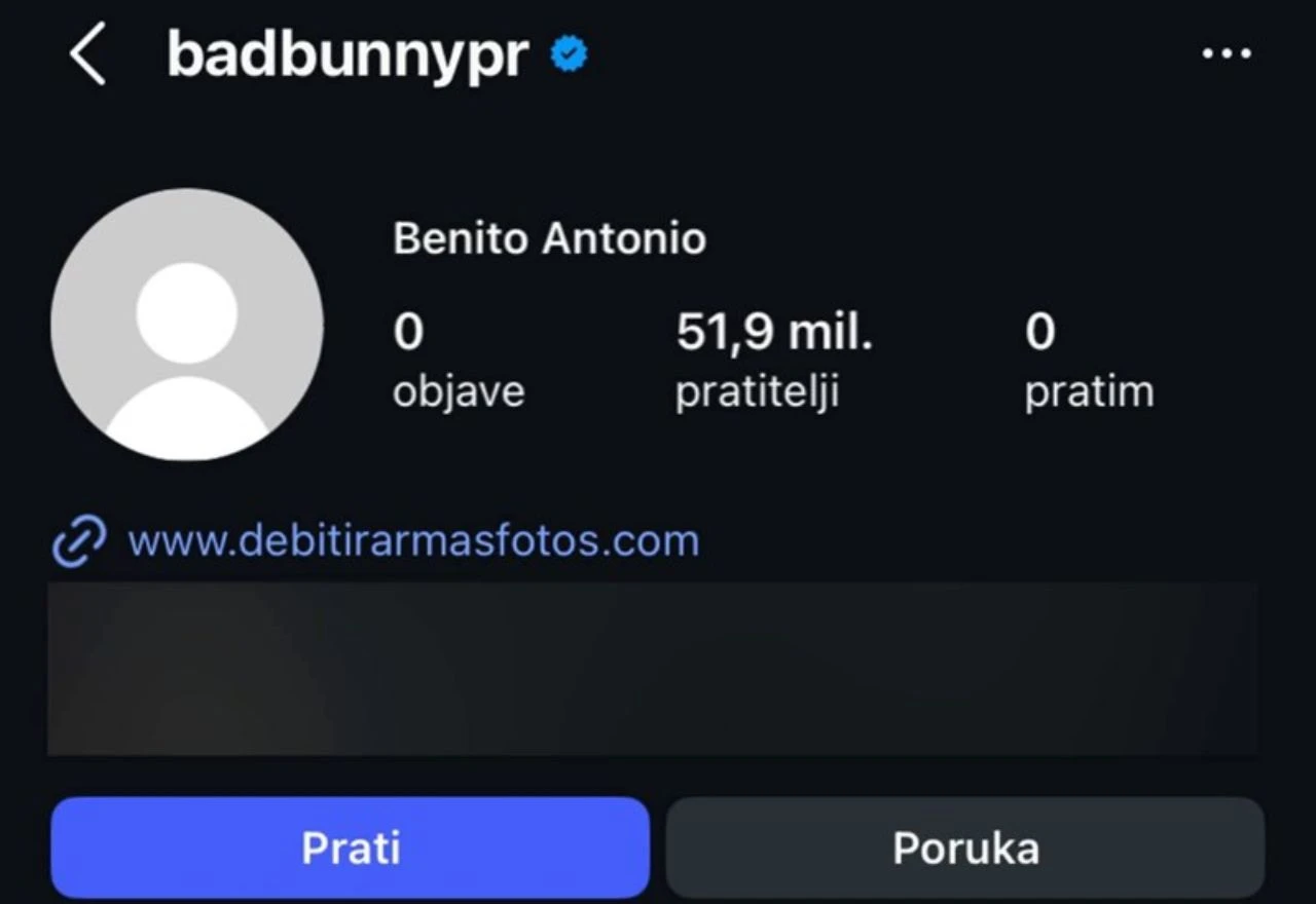 Bad Bunny obrisao sve objave na Instagramu nakon Super Bowla