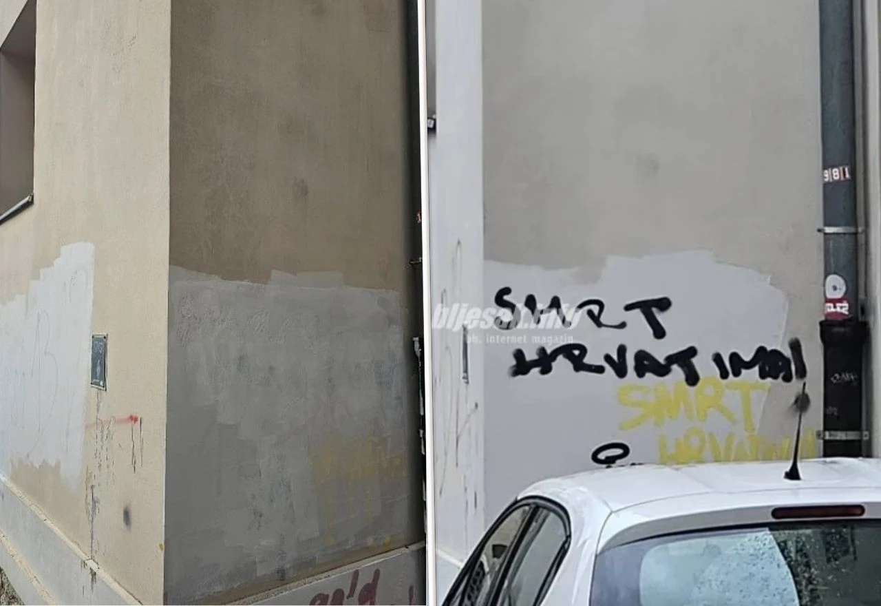 U Mostaru prefarbani uvredljivi grafiti na više lokacija