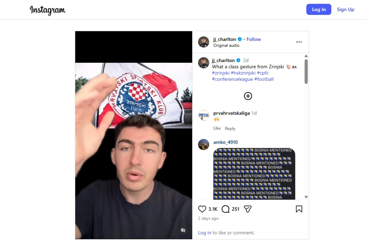 Engleski influencer: Zrinjski je pokazao da je veliki klub