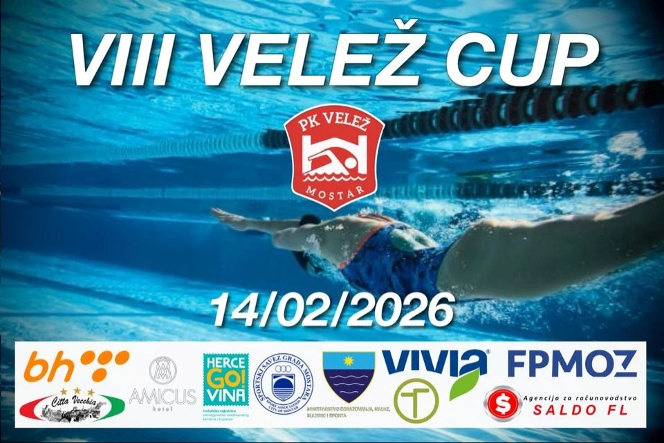 Mostar domaćin VIII Velež Cupa: Više od 260 plivača stiže na bazen FPMOZ