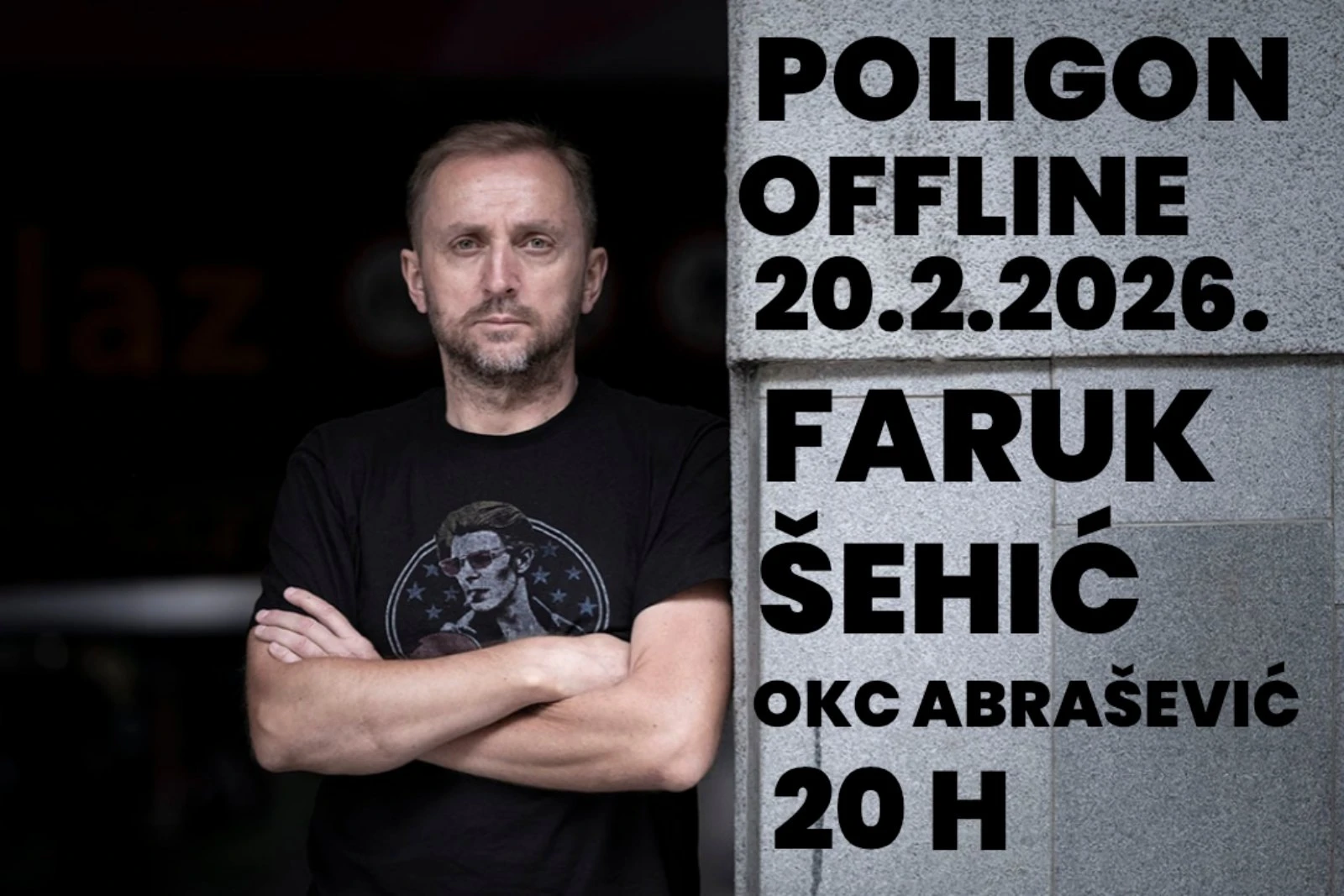 Faruk Šehić u Mostaru: Poligon Offline predstavlja roman "Cimetna pisma, dijamantna stvorenja"
