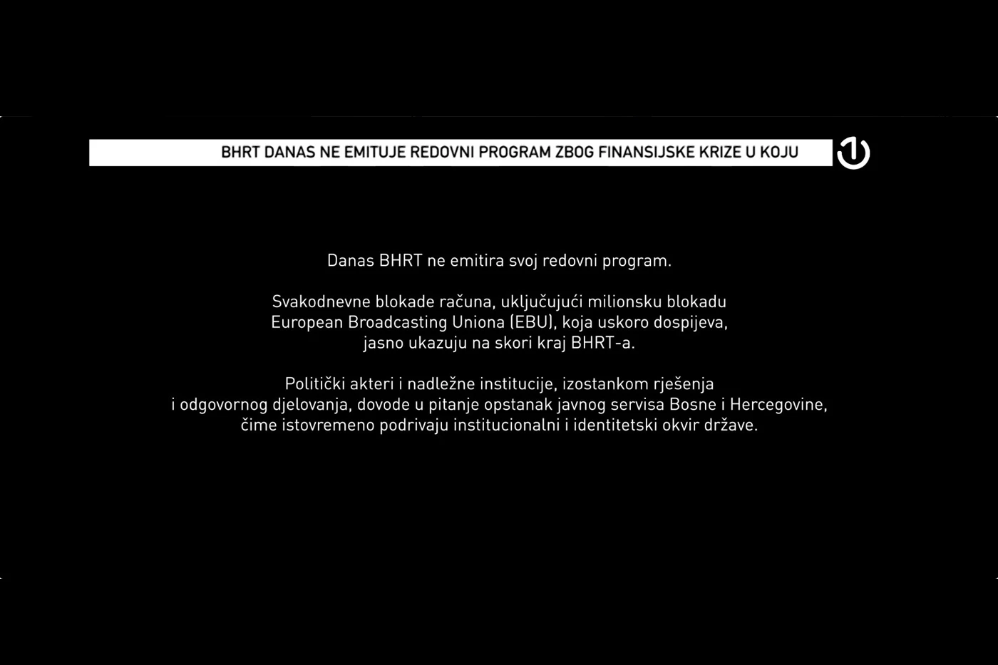 BHRT obustavio emitiranje većine programa
