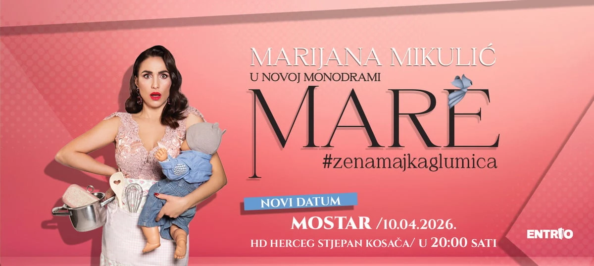 Velik interes publike: Marijana Mikulić dodaje novi datum svoje monodrame u Mostaru