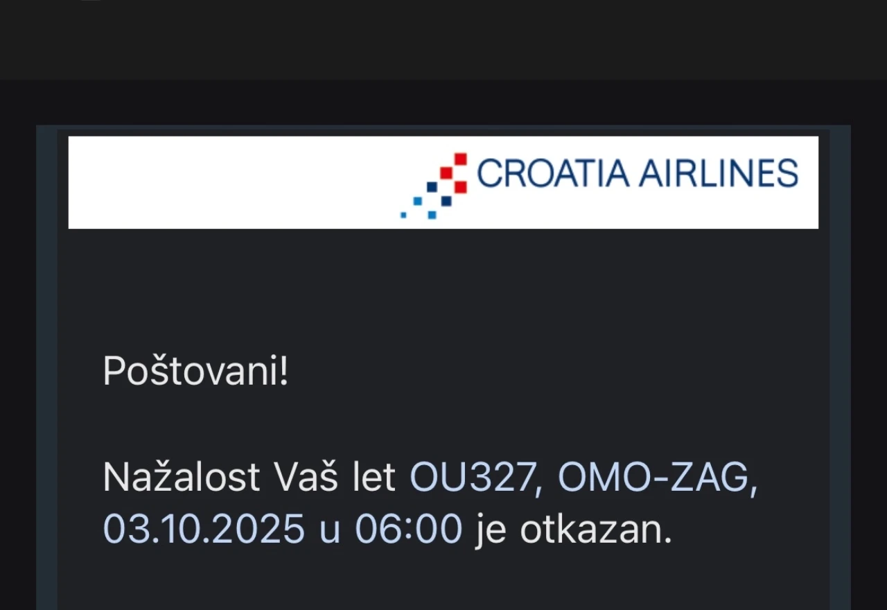Zašto je otkazano više od 60 posto letova Mostar – Zagreb?