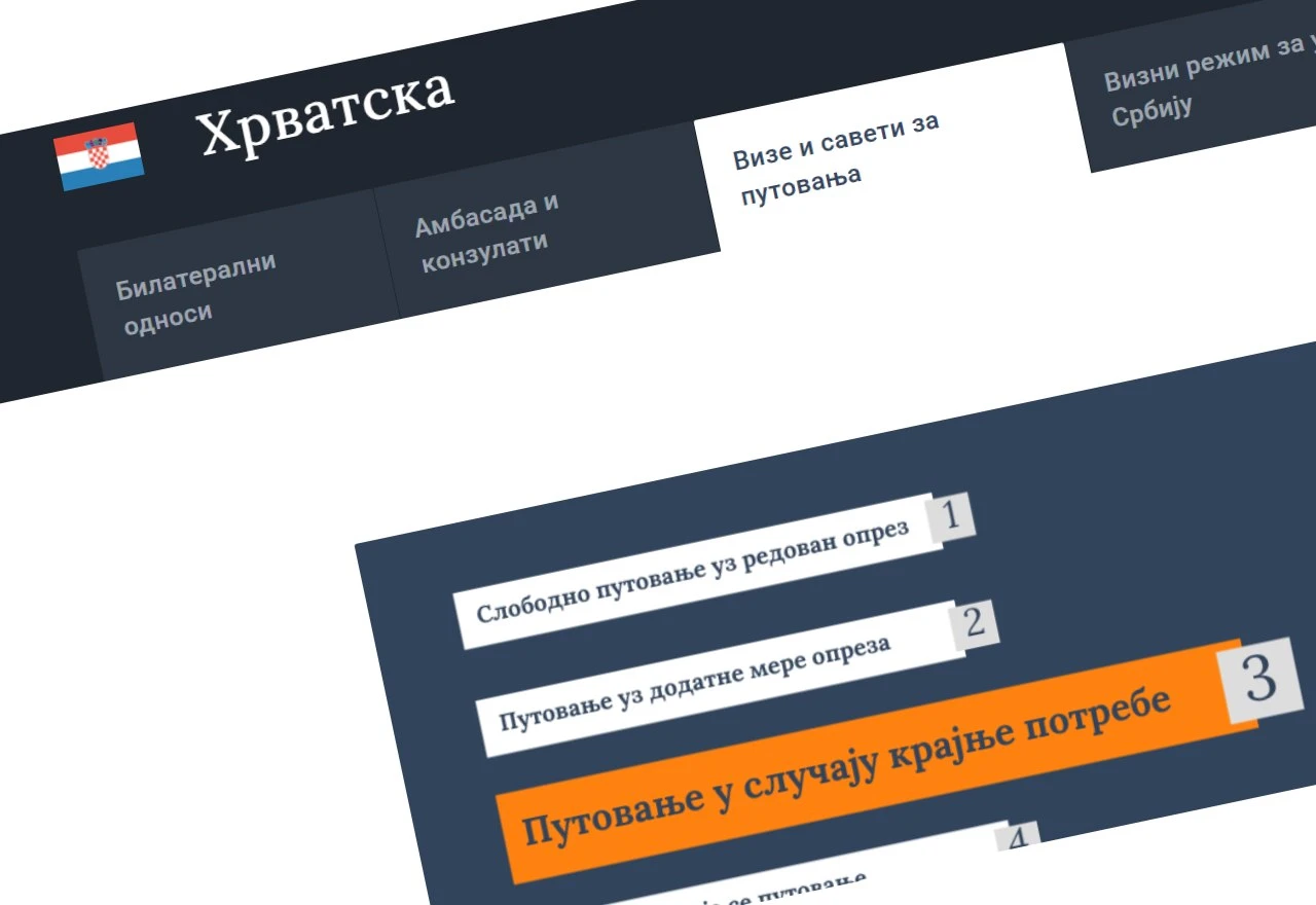 Srbija objasnila zašto ne preporučuje putovanja u Hrvatsku