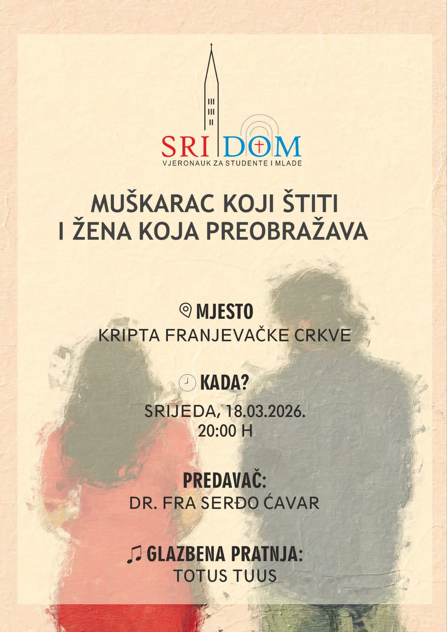 Mostar: Vjeronauk za mlade na temu "Muško koje štiti i žena koja preobražava"