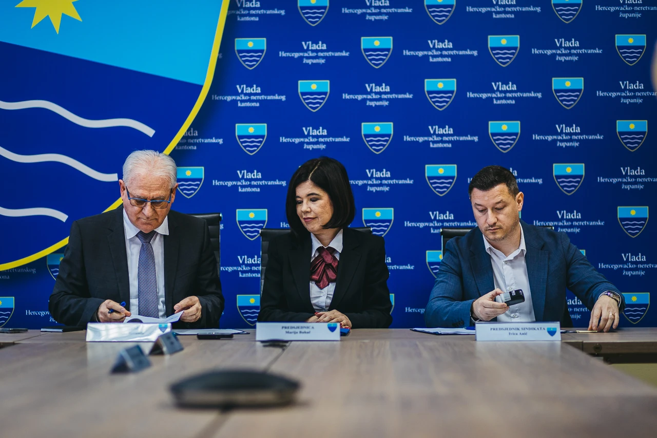 Potpisivanje kolektivnog ugovora u Vladi HNŽ