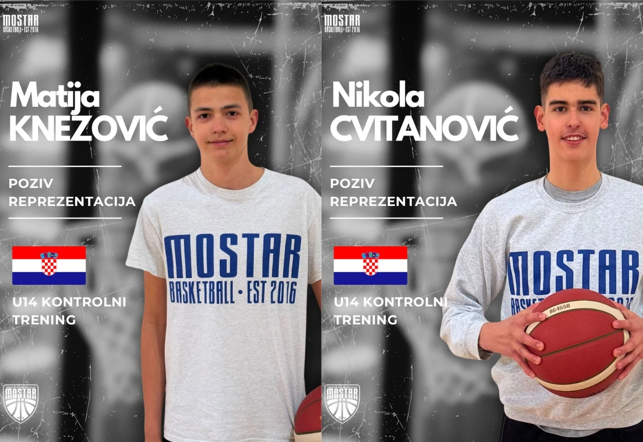 Dva košarkaša HKK Mostar pozvani na trening reprezentacije Hrvatske
