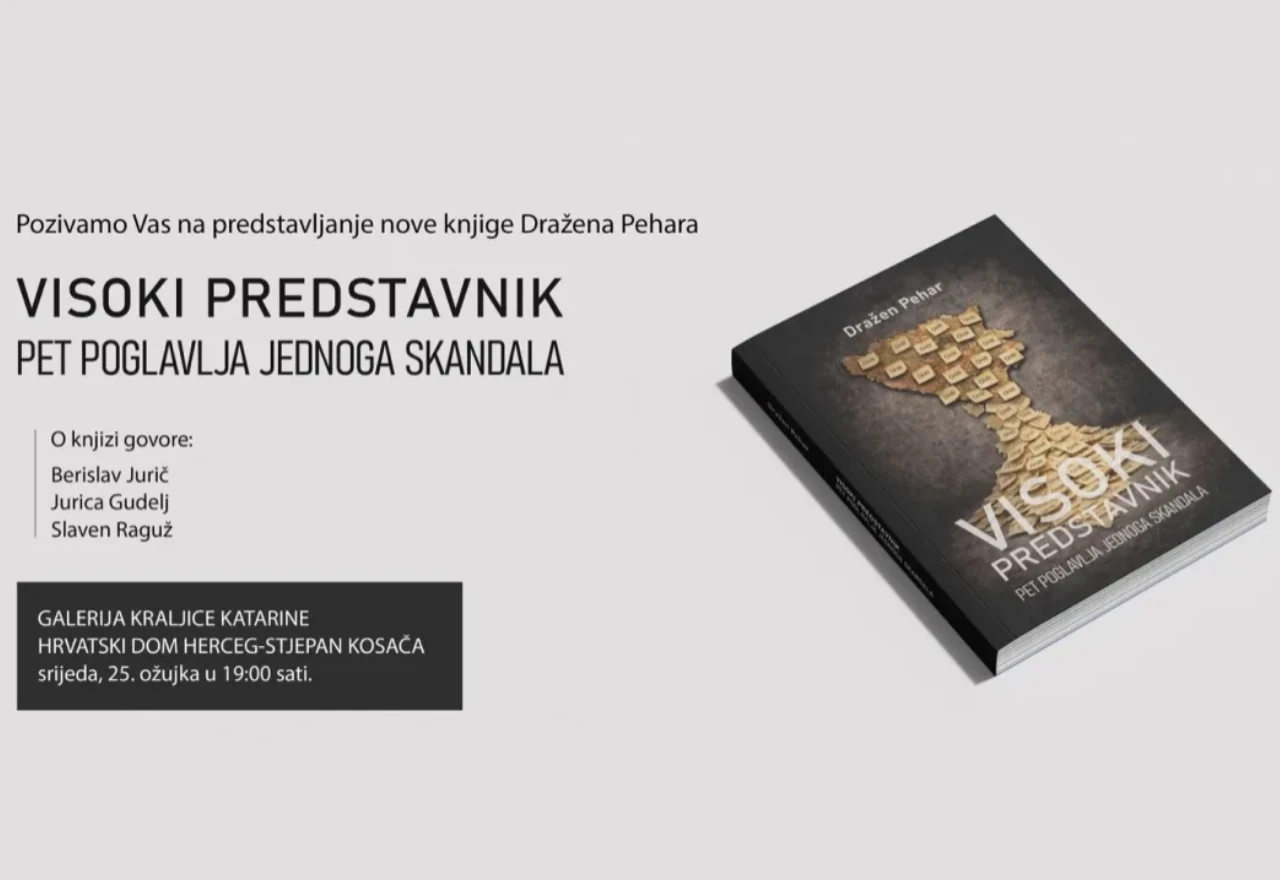 Predstavljanje nove knjige Dražena Pehara "Visoki predstavnik: Pet poglavlja jednoga skandala"