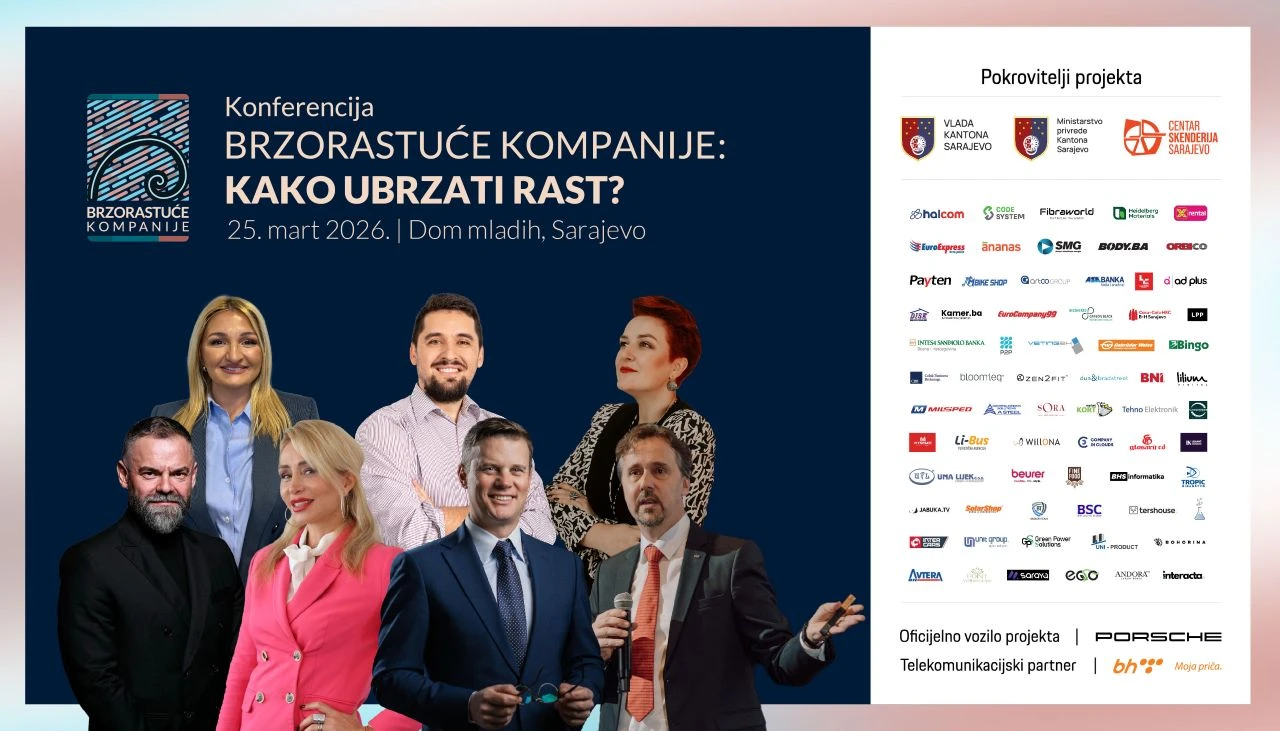 Više od 300 direktora i poduzetnika dolazi na konferenciju ''Kako ubrzati rast?'' u Sarajevu