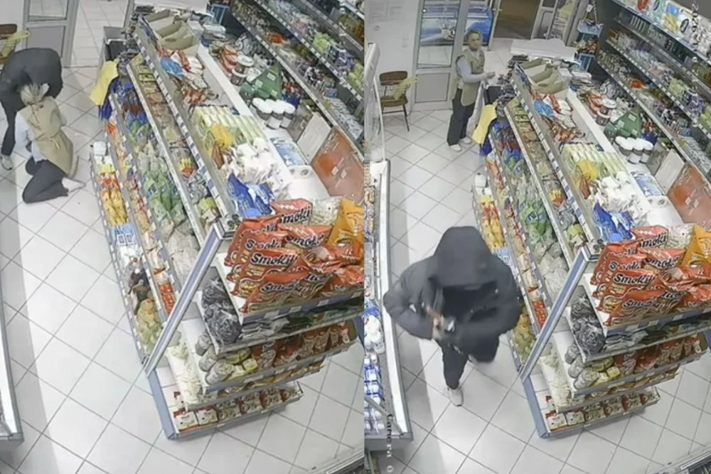 VIDEO | Objavljena snimka razbojništva u Zaliku: Radnica se goloruka suprotstavila napadaču s puškom