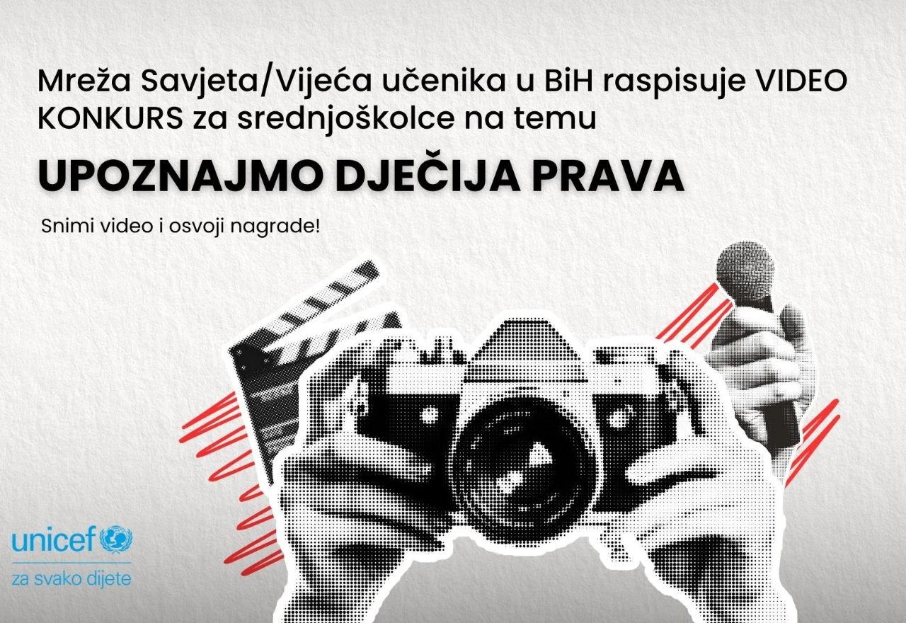 Poziv srednjoškolcima u BiH: Snimite video o dječjim pravima i osvojite vrijedne nagrade