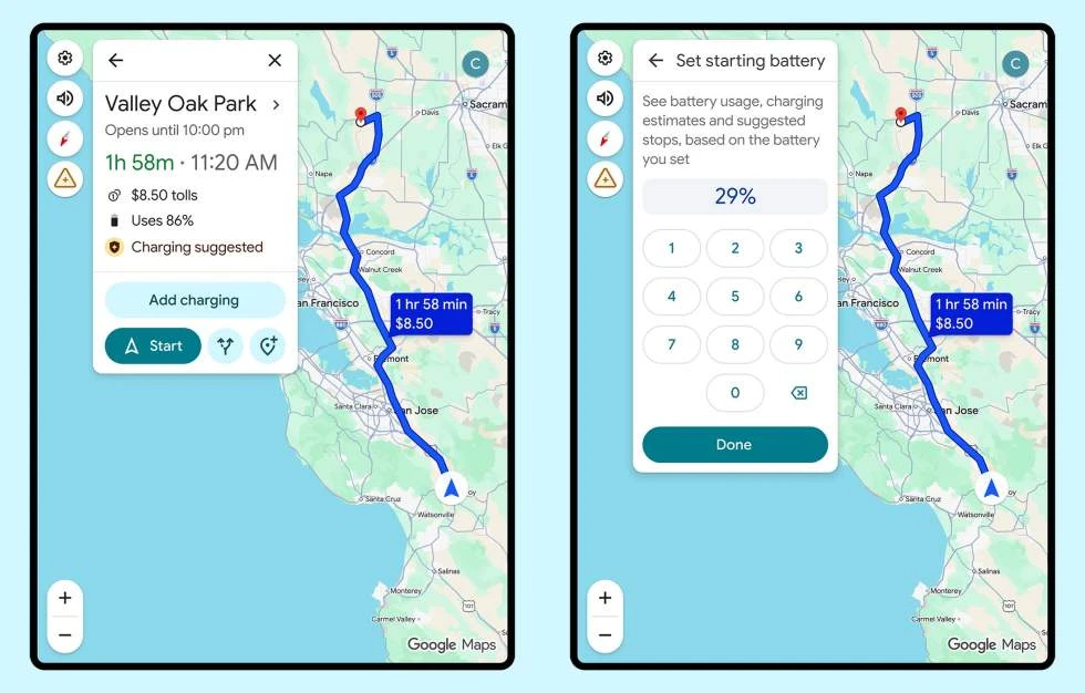 Google Maps sada planira putovanja za električna vozila