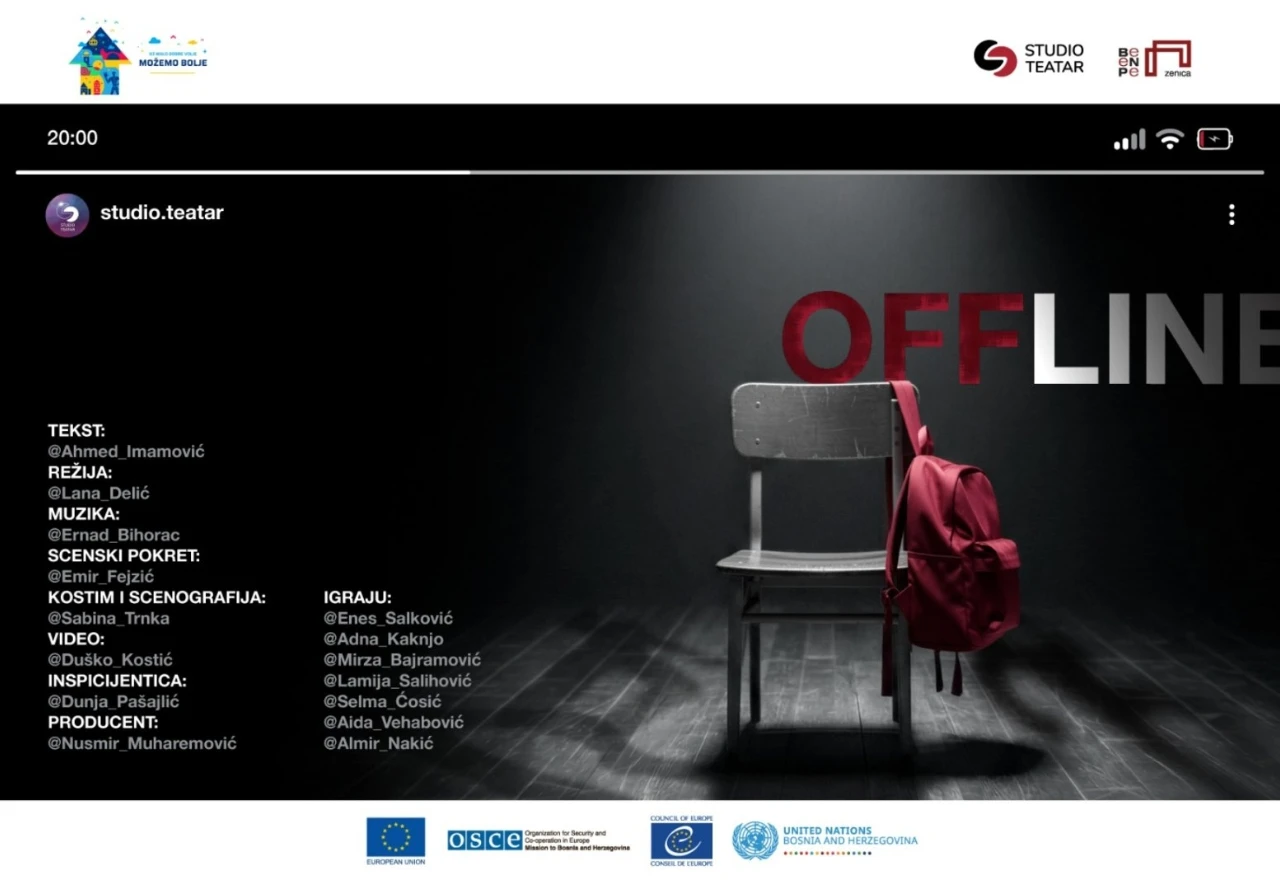 "Offline" u Konjicu: Predstava o online nasilju i izazovima digitalnog svijeta