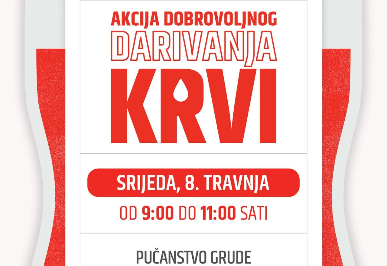 Akcija dobrovoljnog darivanje krvi u Grudama