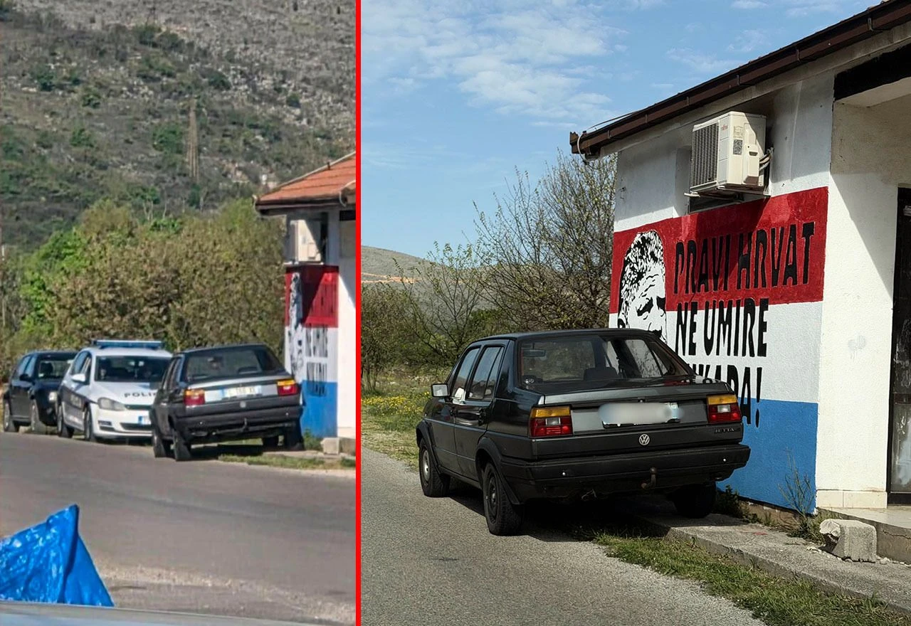 FOTO | Građani spriječili uklanjanje murala Slobodana Praljka u Mostaru