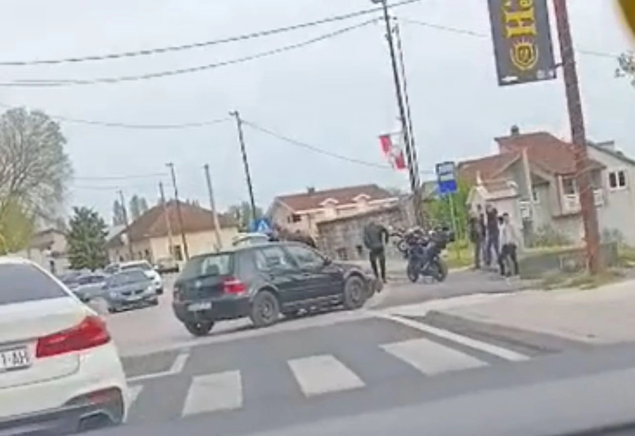 Sudar kod Gruda, sudjelovali automobil i motocikl