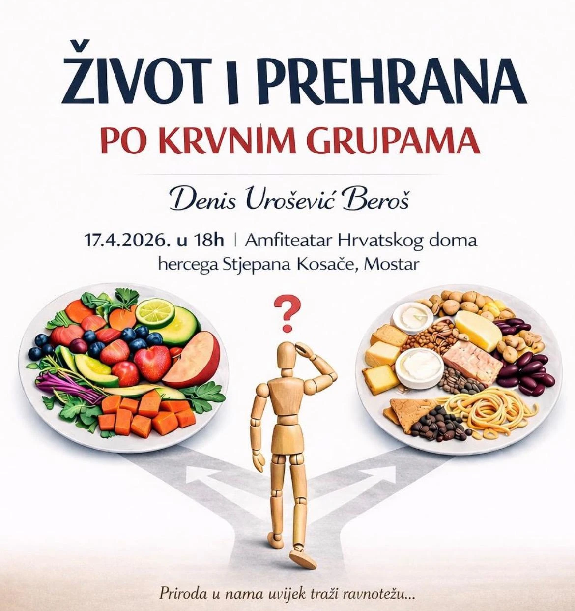 U Mostaru predavanje o životu i prehrani po krvnim grupama