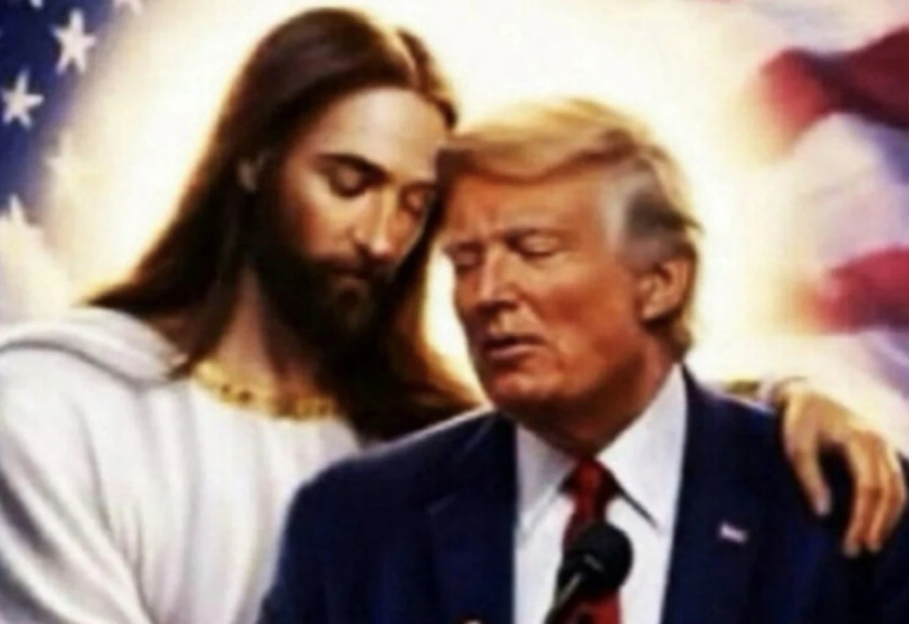 Trump objavio sliku na kojoj ga grli Isus