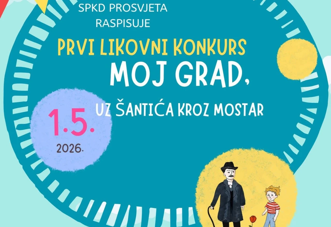 "Moj grad, uz Šantića kroz Mostar": Prosvjeta Mostar raspisala prvi likovni natječaj za osnovnoškolce