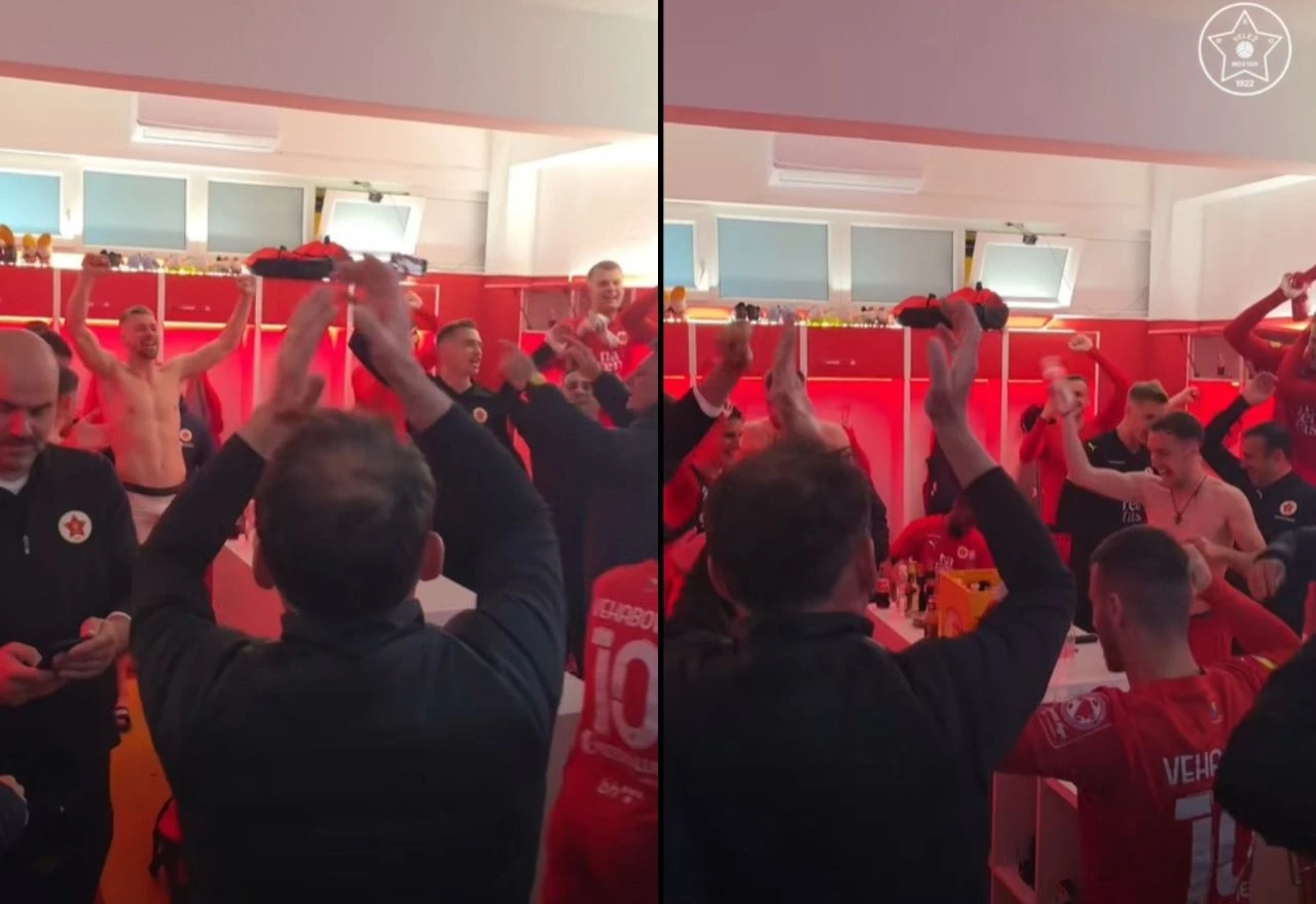 VIDEO | Slavlje u svlačionici Rođenih: "Vi ste naša prva ljubav..."