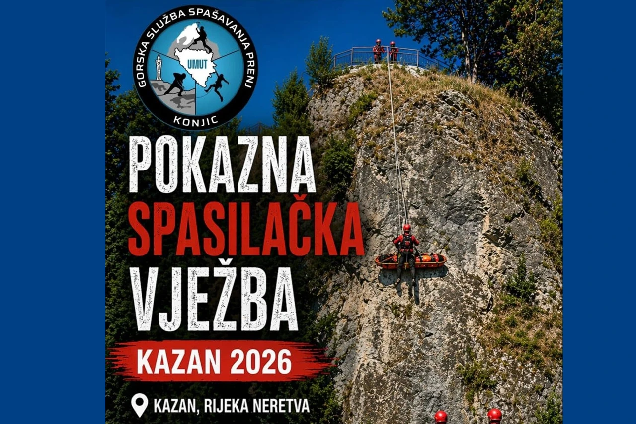 GSS Prenj u Konjicu izvodi pokaznu spasilačku vježbu na Kazanu
