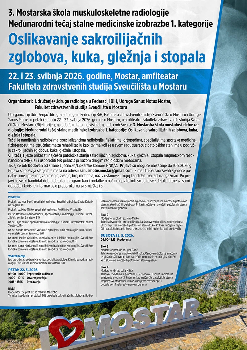 Mostar domaćin međunarodnog tečaja muskuloskeletne radiologije