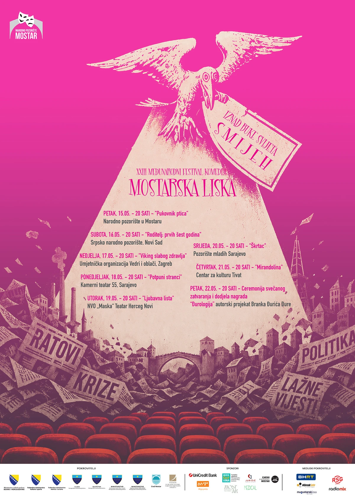Objavljen program festivala Mostarska liska