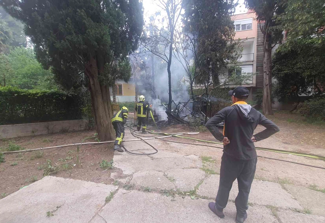 Požar u Mostaru: Izgorjele palme i baraka