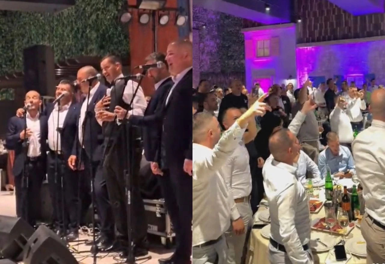 VIDEO | Mladoženja iz Mostara s harmonikom obišao kafiće pa zapjevao s klapom