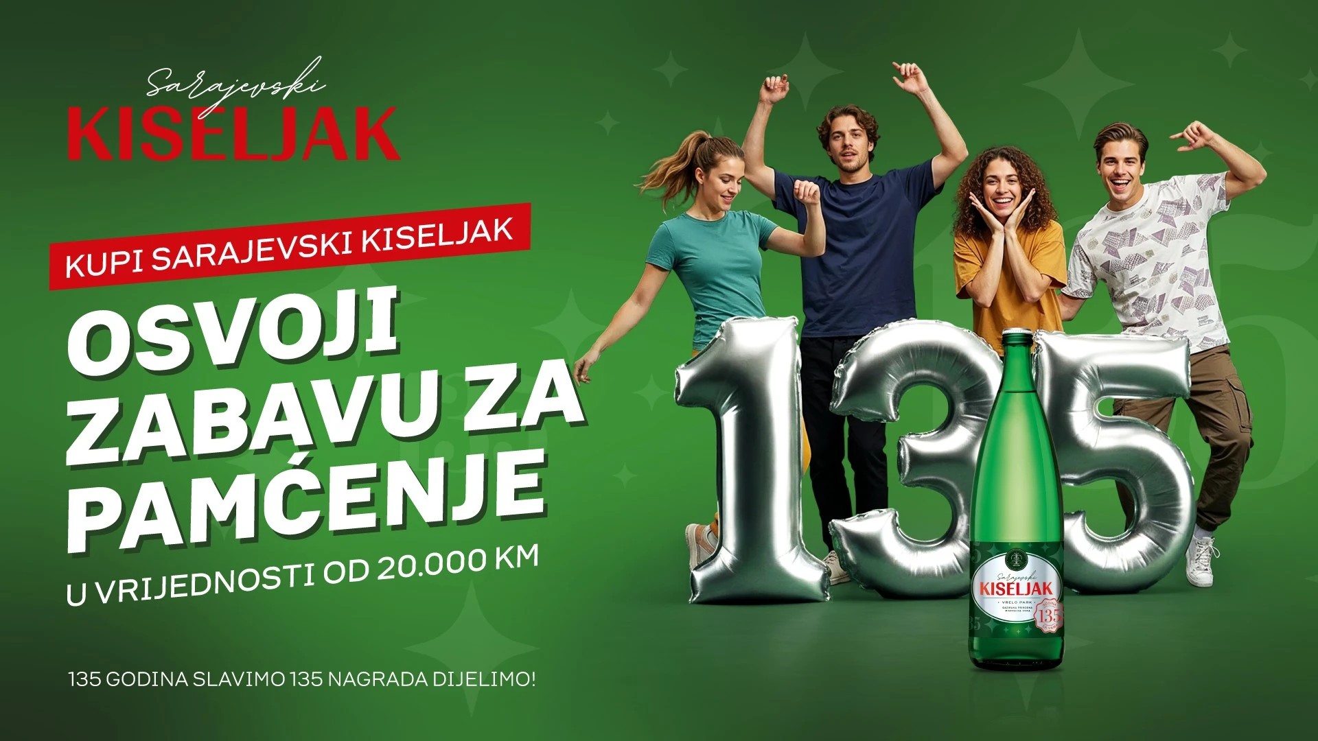 Sarajevski kiseljak za 135. rođendan daruje uspomene: 135 nagrada vrijednih 80.000 KM