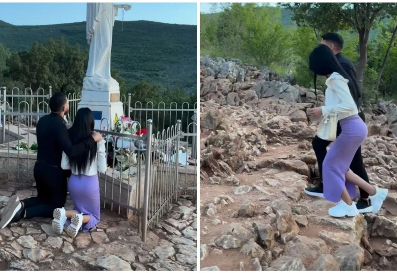VIDEO | Romantična prosidba na Brdu ukazanja u Međugorju: "Želim s tobom graditi život u vjeri"