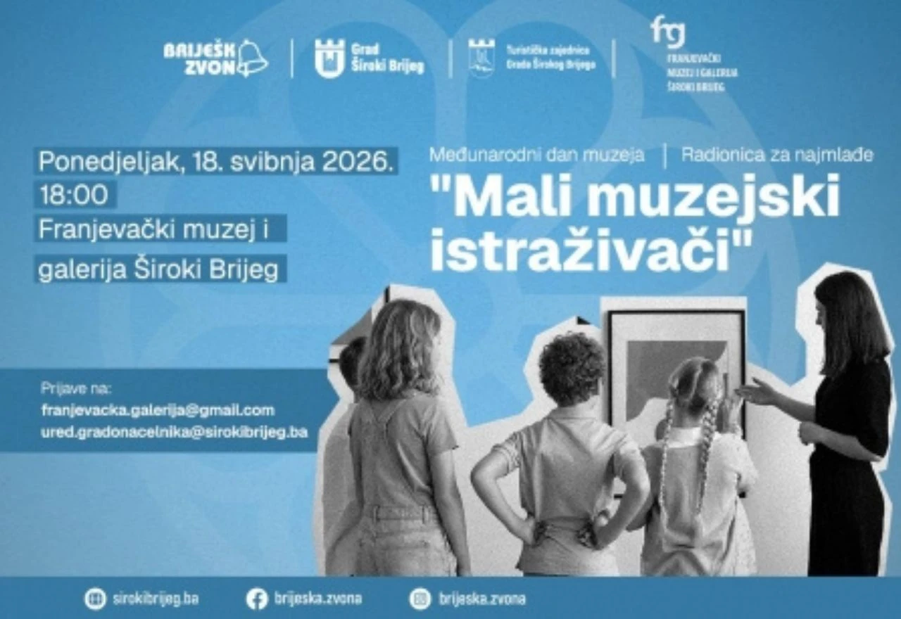 Počele prijave za dječju radionicu ''Mali muzejski istraživači'' u Širokom Brijegu
