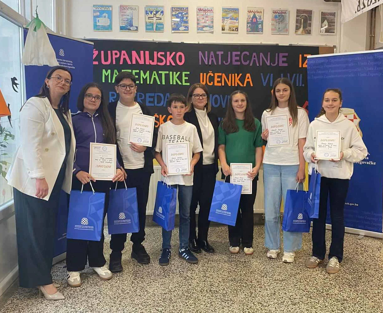 Mostarski osnovci među najboljima na županijskom natjecanju iz matematike