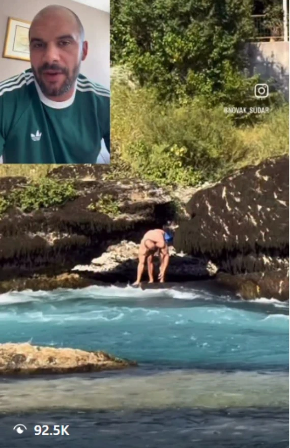 VIDEO | Novak Sudar zaplivao u ledenoj Neretvi: "Koliko vas bi se usudilo ovdje zaplivati?"