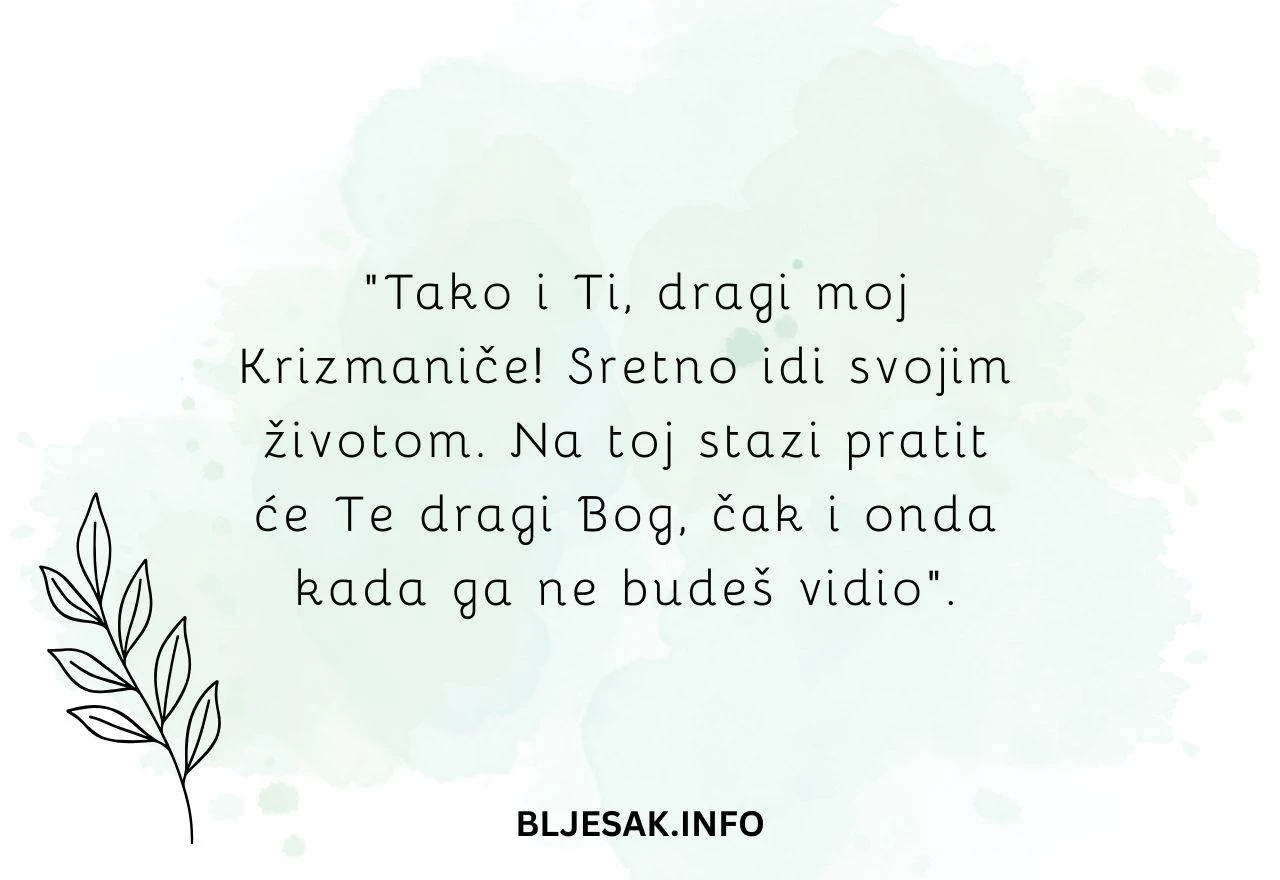 Nezaboravna čestitka za krizmu