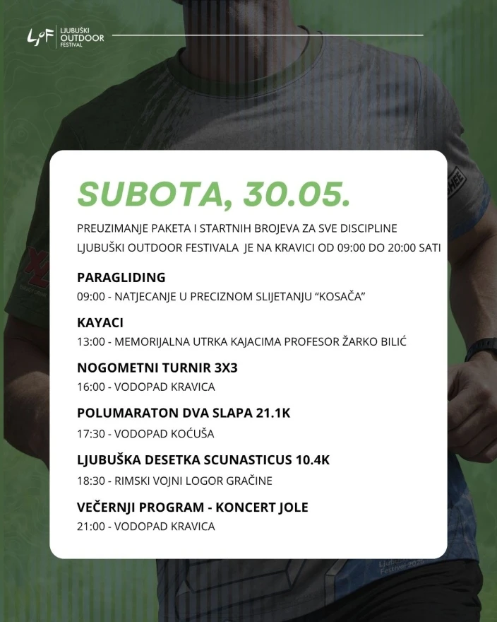 Program festivala za subotu