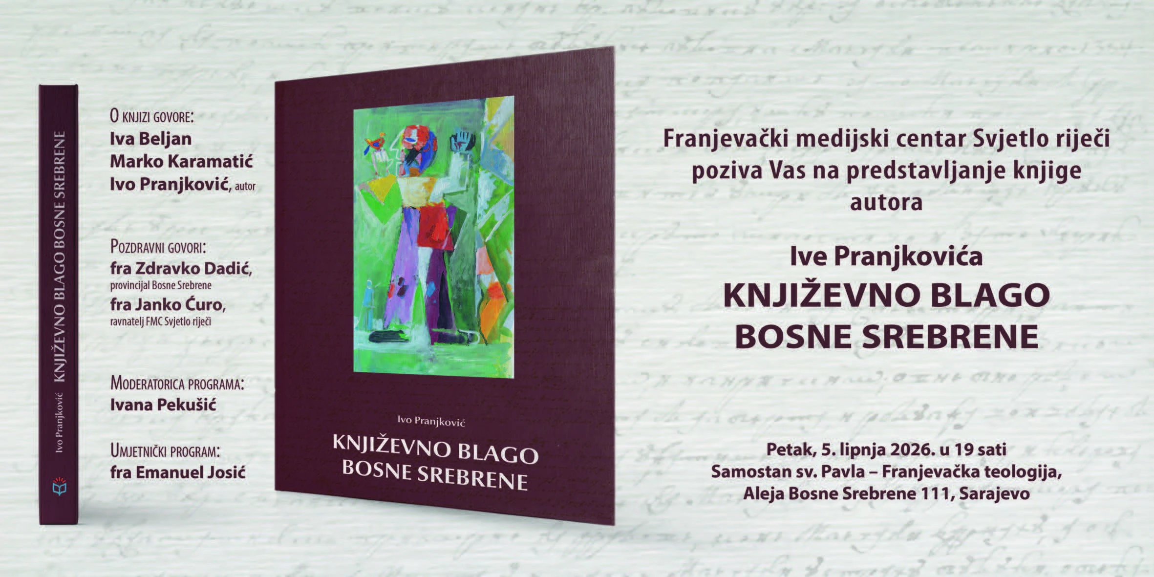 U Sarajevu predstavljanje knjige ''Književno blago Bosne Srebrene'' Ive Pranjkovića