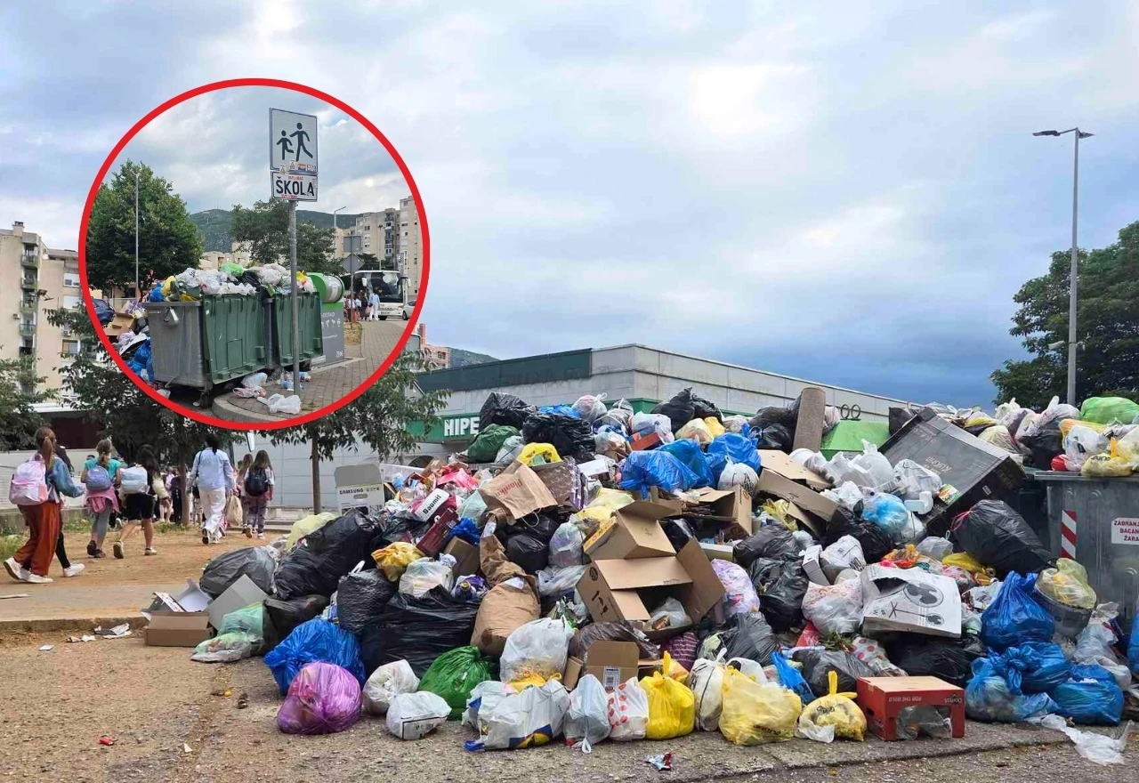 I druga strana škole u Centru 2 zatrpana smećem