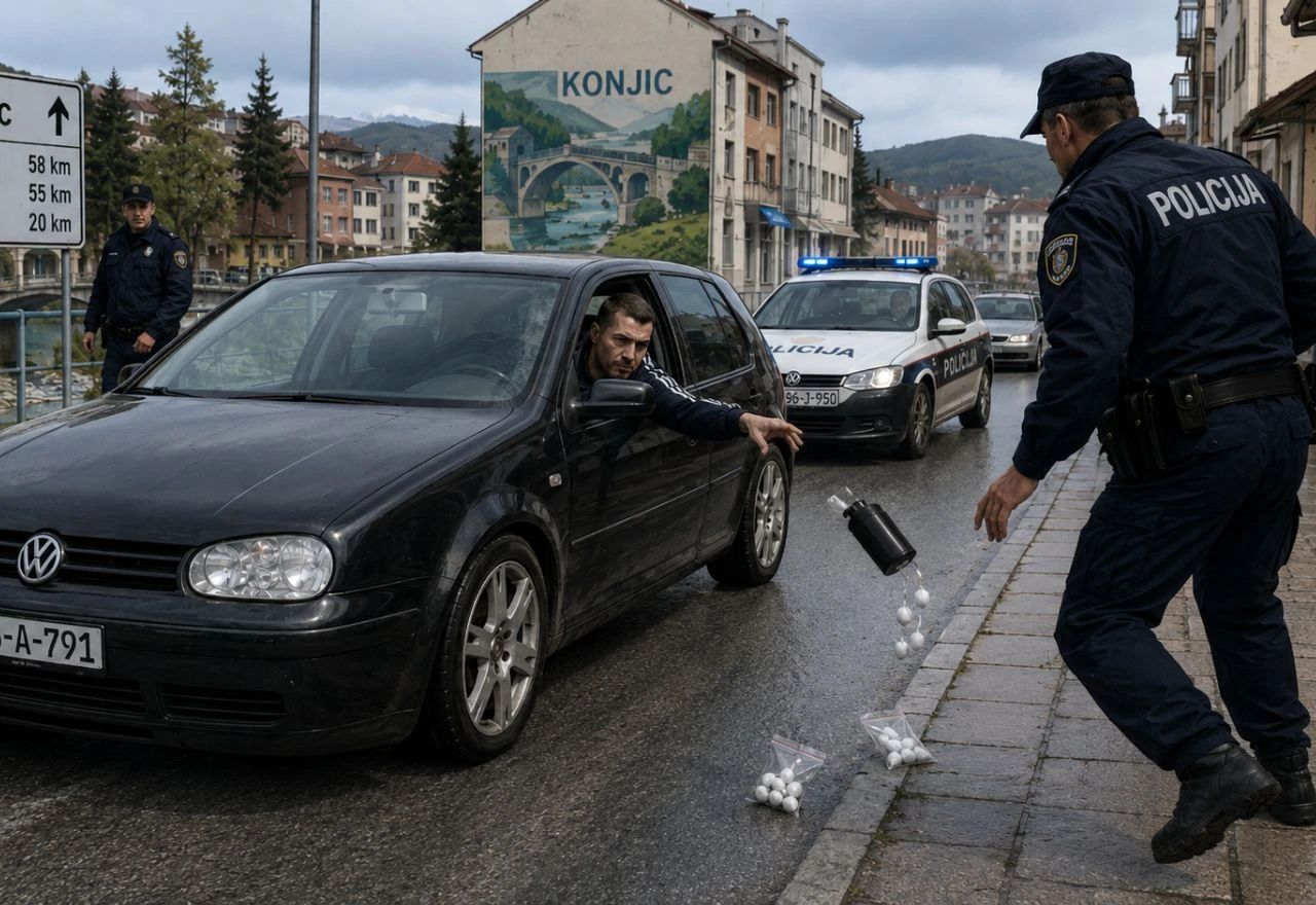 Konjičanin bacio bocu sa speedom pa pobjegao