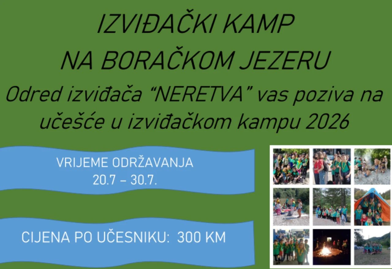 Ljeto bez mobitela: Izviđački kamp na Boračkom jezeru za djecu i mlade