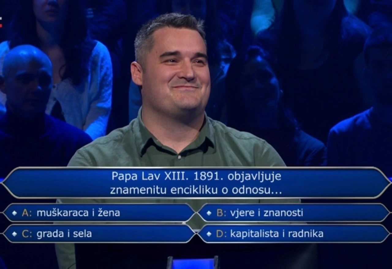 Ivan odustao na 13. pitanju o enciklici pape Lava XIII.: Znate li vi odgovor?