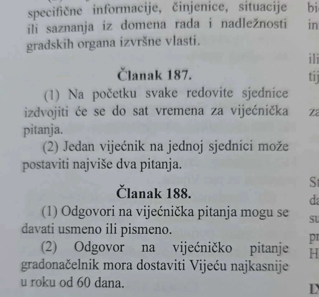 Poslovnik o radu GV Mostar