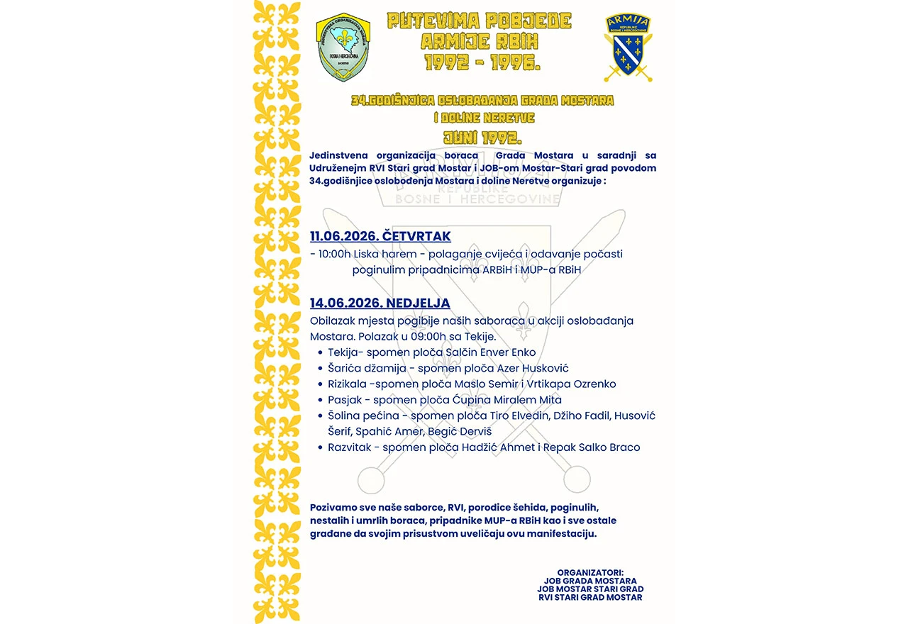 Središnji dio programa Putevima pobjede Armije RBiH 1992. – 1996.