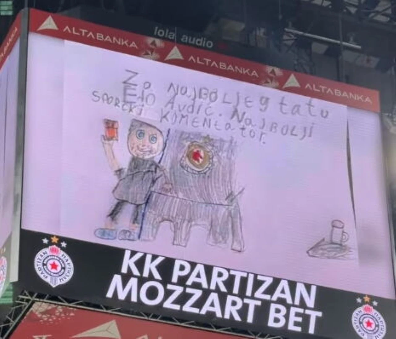 Partizan i njegovi navijači se na poseban način oprostili od Edina Avdića