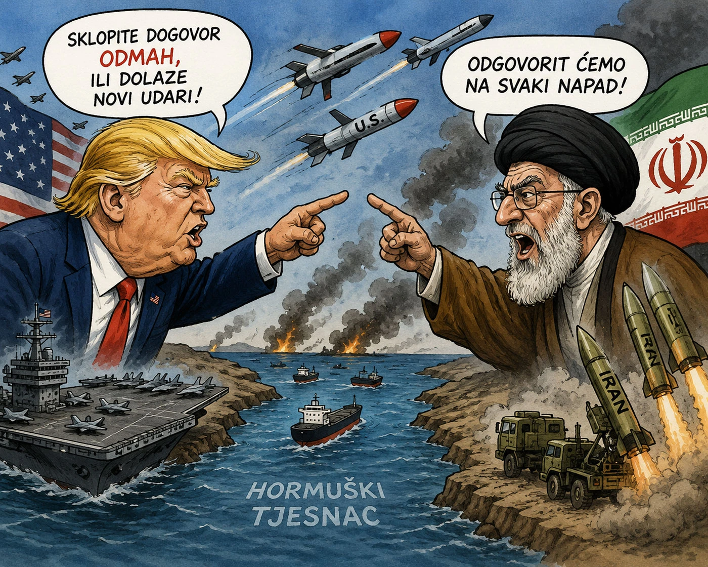 Rakete lete na obje strane: Iran gađao američke baze, SAD uzvratio udarima