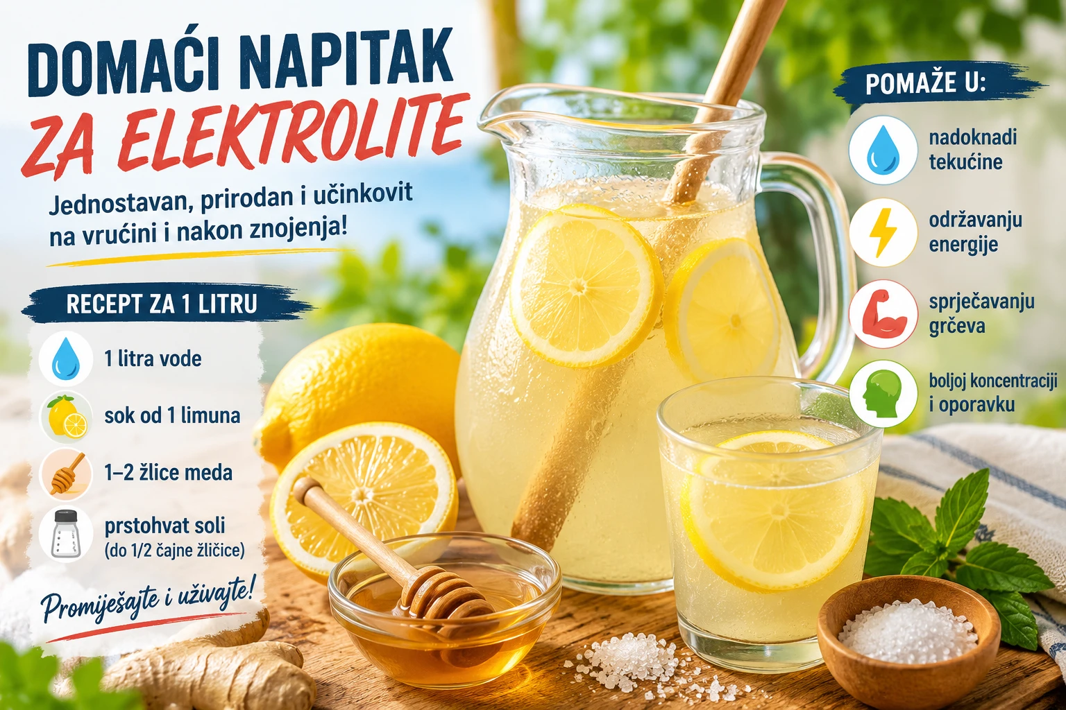 Prirodni napitak za ljeto: Kako izbjeći dehidraciju?