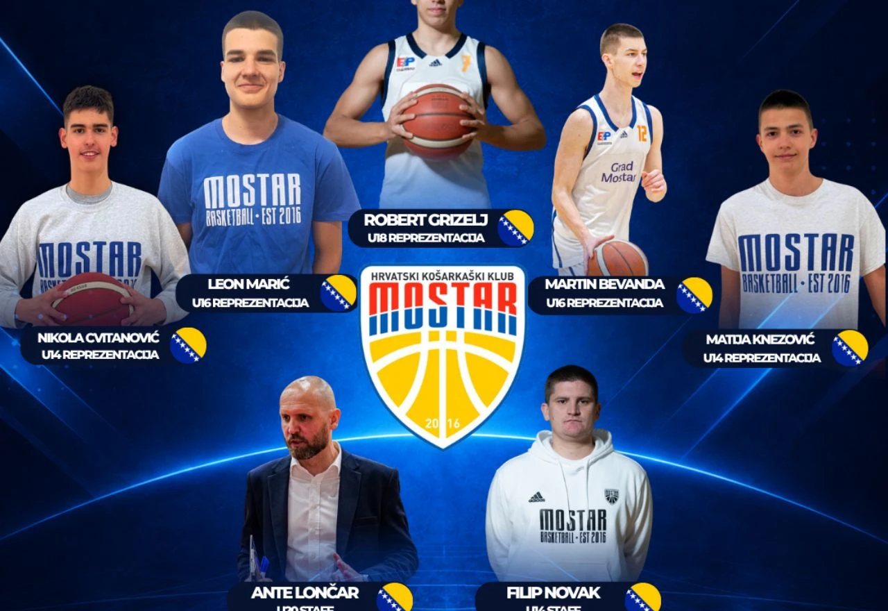 Pet igrača i dva trenera HKK Mostar u reprezentacijama BiH