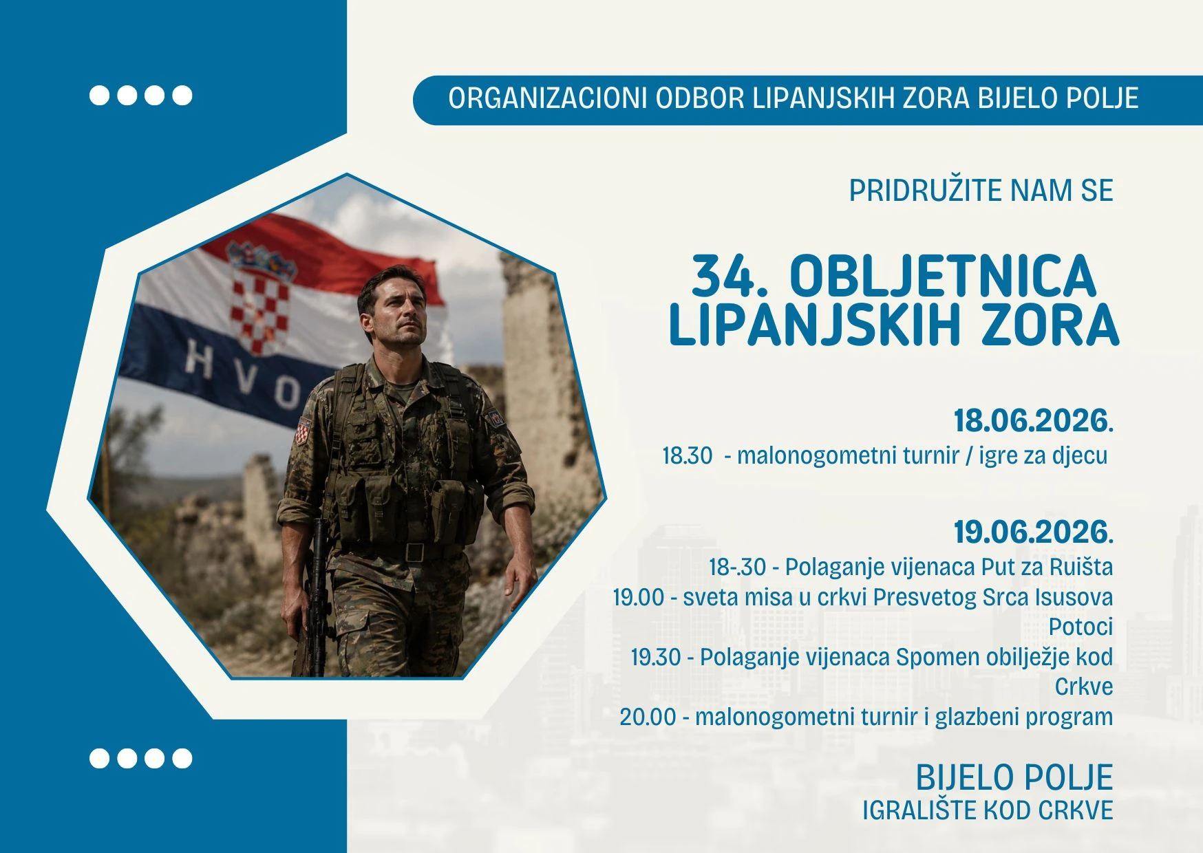 Obilježavanje 34. obljetnice "Lipanjske zore" u Bijelom Polju