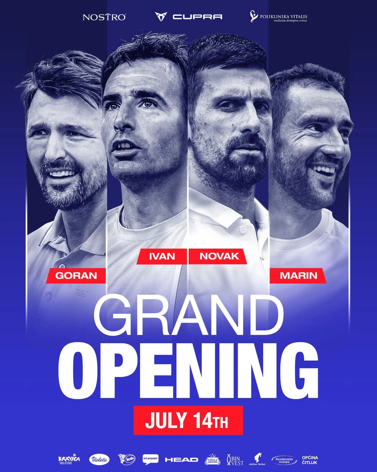 14. srpnja svečano će biti otvoreno Dodig Tennis Centar; Đoković dolazi u Međugorje